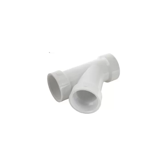 6" x 6" x 4" Hub White PVC Reducing Wye | DWPY532