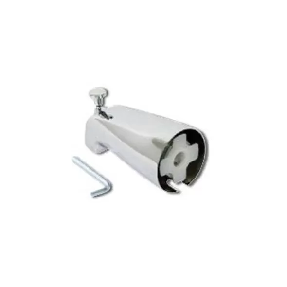 1/2" CTS Slip-On 5-3/8" Chrome Die-Cast Zinc For 1/2" Copper Pipe Slide On Diverter Spout | EZE15089