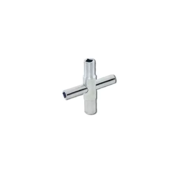 Hardened Steel 4-Way For 1/4" 5/16" 9/32" and 11/32" Square Stems Sill Cock Key | EZE45401