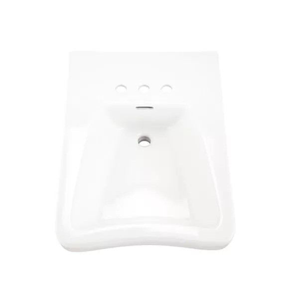 21" x 17-7/4" x 8-1/8" Vitreous China White Maxwell Series Self Rimming Bathroom Sink | GBR12834CH