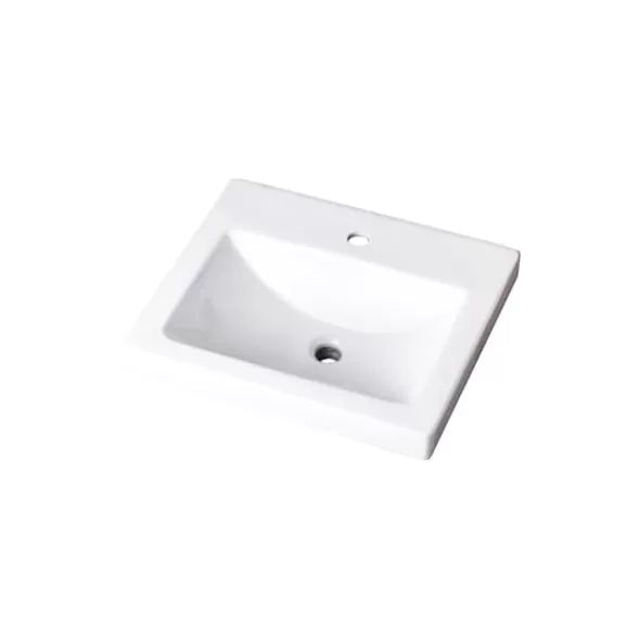 1-1/4" 20-7/8" x 17-3/4" x 7-1/8" Vitreous China White Wicker Park Series Bathroom Sink | GBRG0012892