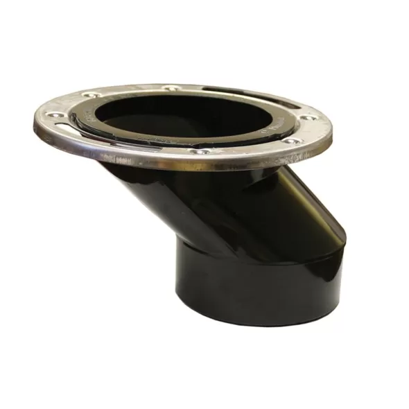 3" x 4" ABS Offset Plumbfit with Ring Closet Flange | JSCC58434