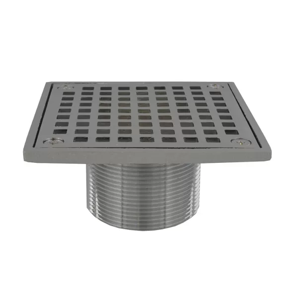 Chrome Brass with Square Strainer For D50001 Shower Drain Base Spud | JSCD60942
