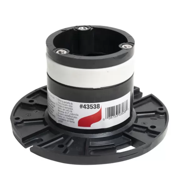 4" Gasketed Cast Iron/ABS Plastic Straight Replacement Closet Flange | OTY43538