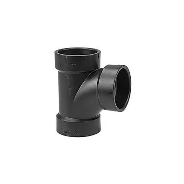 4" Hub Black ABS Sanitary Tee | DWAST040