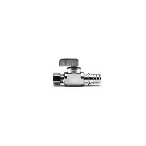 1/2" x 3/8" Compression Nickel-Plated Brass Straight Ball Valve | RHU418437001