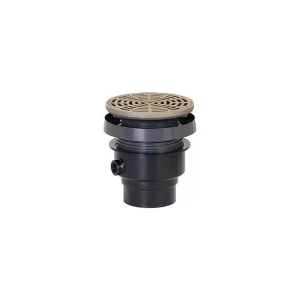 3" x 4" Round PVC Gray 832 Series Floor Drain Adjustable Complete Assembly | SIO83236PNR