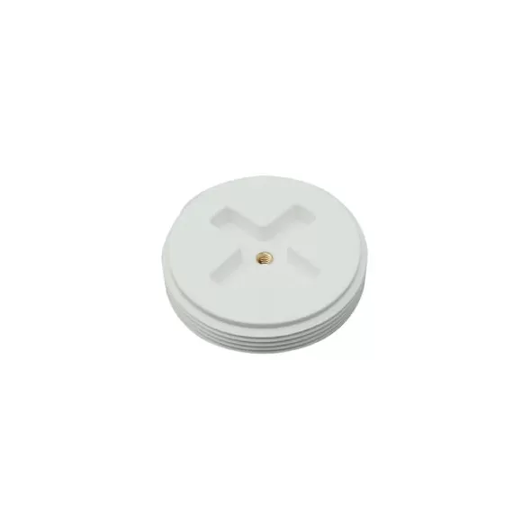 1-1/2" Threaded Black ABS/Glass-Filled Polypropylene 879 Series Slotted with Brass Insert Flush Plug | SIO87915