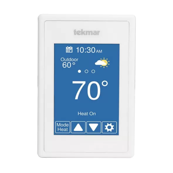 3" x 15/16" x 4-5/8" PVC 1-Stage Cool Two Stage Heat For TekmarNet Wiring Center or Zone Manager Wi-Fi Thermostat | TEK562