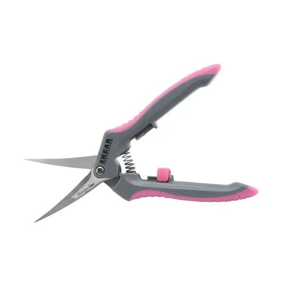 Shear Perfection Pink Platinum Stainless Trimming Shear - 2 in Curved Blades (12/Cs)