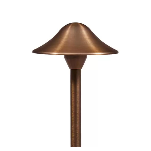 Alliance Lighting Hat, Aged Brass Frosted Lens For Bi-Pin G4 Area Lights, 8" x 4.25" | AOLAL850