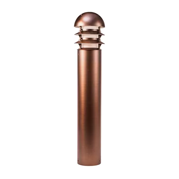 Alliance Lighting Bollard Light, Aluminum Bi-Pin Aged Brass 36" | AOLBOLLARD100