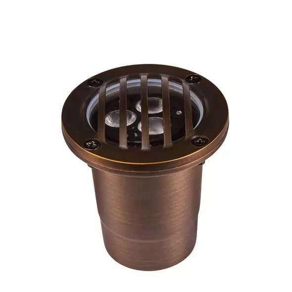 Alliance Outdoor Lighting In-Ground Well Light, 35W Ceramic Bi-Pin MR-16 Halogen Aged Brass | AOLGL160