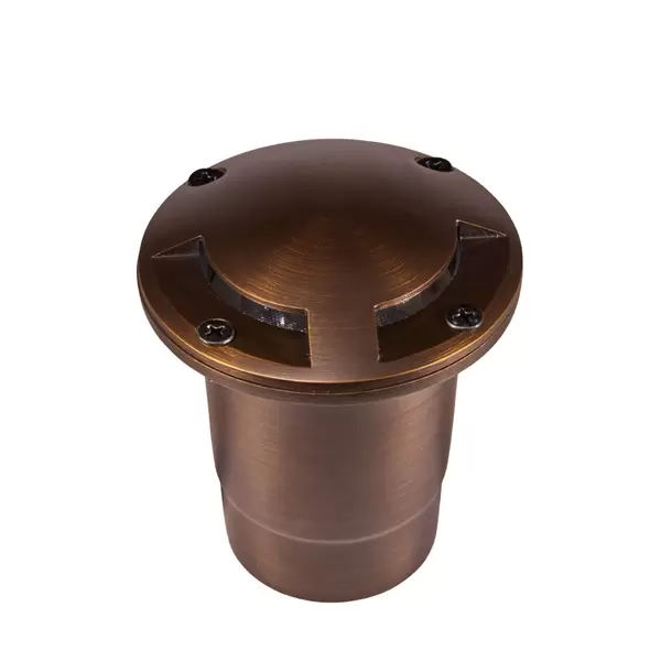 Alliance Outdoor Lighting In-Ground Well Light, 35W Ceramic Bi-Pin MR-16 Halogen Aged Brass 180 Degrees Degrees Output | AOLGL180