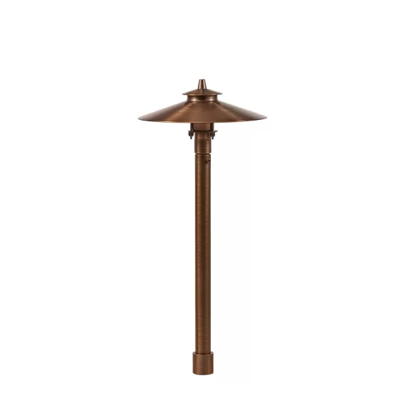 Alliance Outdoor Lighting Path Light, 2.5W Ceramic Bi-Pin 2700K LED Aged Brass Solid Brass | AOLPL200
