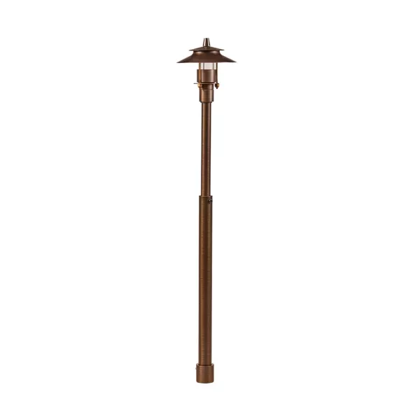 Alliance Outdoor Lighting Path Light, Ceramic Bi-Pin 2700K LED Aged Brass Solid Brass PL Series | AOLPL250