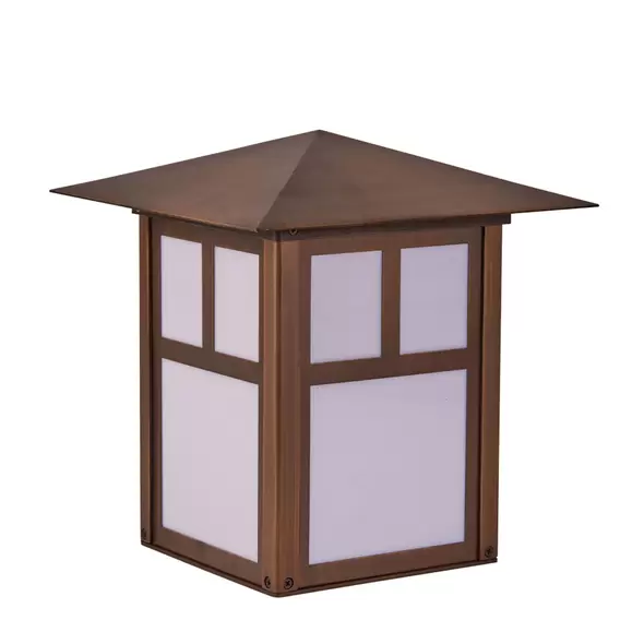 Alliance Outdoor Lighting Post Light, Bi-Pin Aged Brass Solid Brass | AOLPOST100