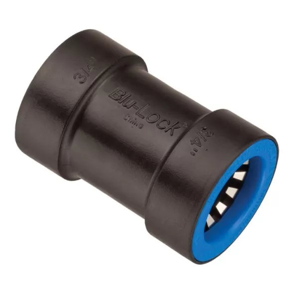 3/4" Push Blue ABS/Stainless Steel and EPDM Seal Coupling | BLK37376