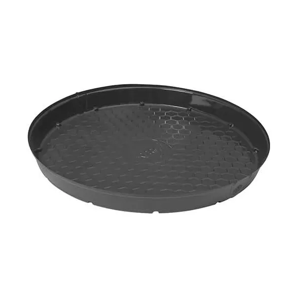1" 23" x 25" x 2-1/2" Black Plastic Pro/VP23PP Series with Adapter Water Heater Pan | IPSVP23PP