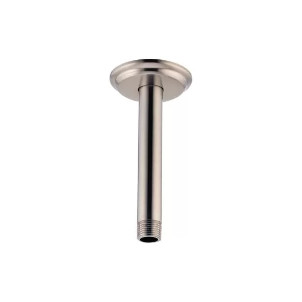 1/2-14 NPT 6" Brushed Nickel Brass For Pfirst Series Showerhead Shower Arm and Flange | PPF01506CK