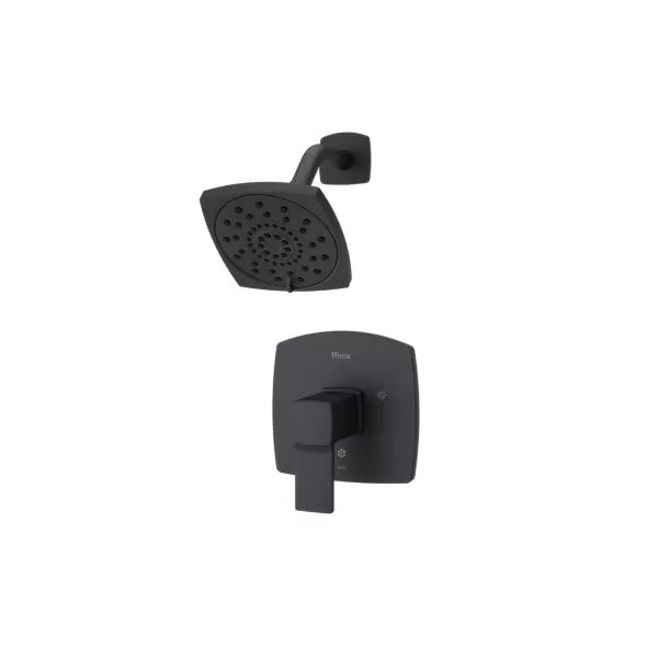 1/2" NPT 5-5/16" x 3-15/32" Metal Matte Black Multi-Function 1-Handle Deckard Series Shower Only Trim | PPFLG897DAB