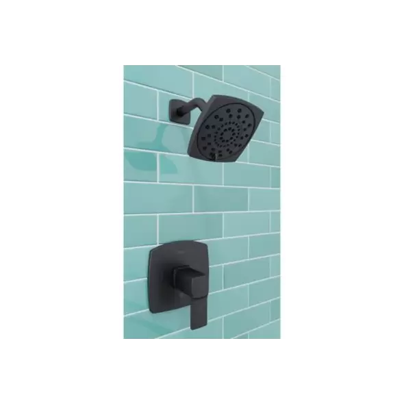 1/2" NPT 5-5/16" x 3-15/32" Metal Matte Black Multi-Function 1-Handle Deckard Series Shower Only Trim | PPFLG897DAB