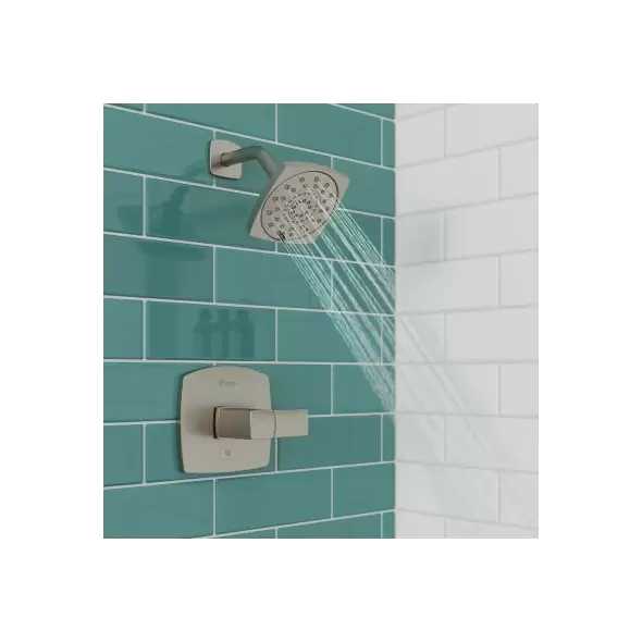 1/2" NPT 5-5/16" x 3-15/32" Metal Brushed Nickel Multi-Function 1-Handle Deckard Series Shower Only Trim | PPFLG897DAK