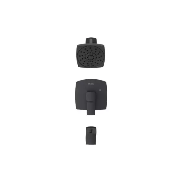 1/2" NPT 5-5/16" x 3-15/32" Metal Matte Black Multi-Function 1-Handle Deckard Series Tub and Shower Trim | PPFLG898DAB