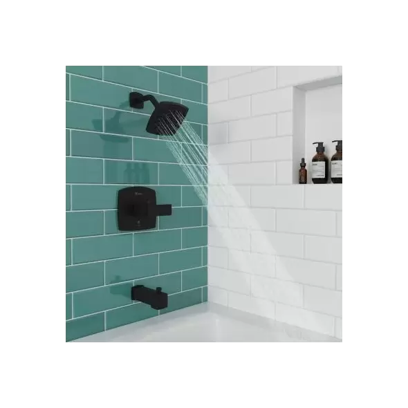1/2" NPT 5-5/16" x 3-15/32" Metal Matte Black Multi-Function 1-Handle Deckard Series Tub and Shower Trim | PPFLG898DAB