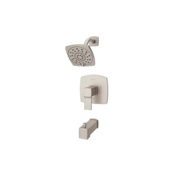 1/2" NPT 5-5/16" x 3-15/32" Metal Brushed Nickel Multi-Function 1-Handle Deckard Series Tub and Shower Trim | PPFLG898DAK