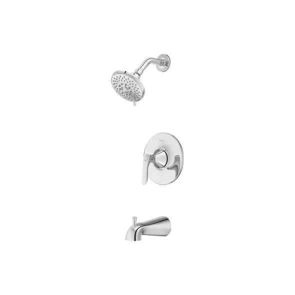 3-7/32" x 4-5/32" Metal Polished Chrome 1-Handle Weller Series Tub and Shower Trim | PPFLG898WRC