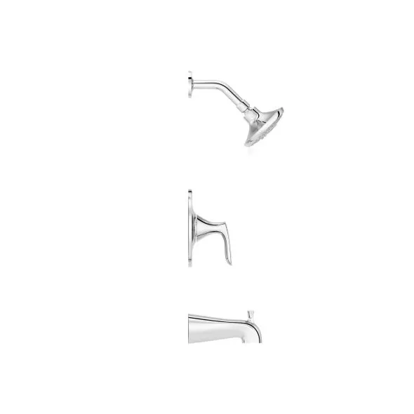 3-7/32" x 4-5/32" Metal Polished Chrome 1-Handle Weller Series Tub and Shower Trim | PPFLG898WRC