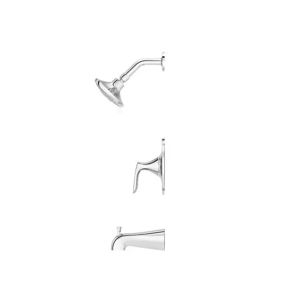 3-7/32" x 4-5/32" Metal Polished Chrome 1-Handle Weller Series Tub and Shower Trim | PPFLG898WRC