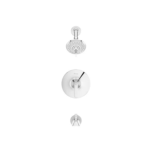 3-7/32" x 4-5/32" Metal Polished Chrome 1-Handle Weller Series Tub and Shower Trim | PPFLG898WRC