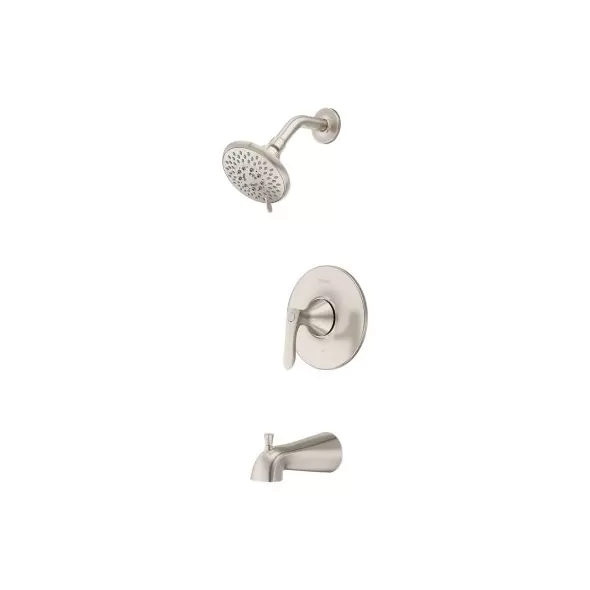 3-7/32" x 4-5/32" Metal Brushed Nickel 1-Handle Weller Series Tub and Shower Trim | PPFLG898WRK