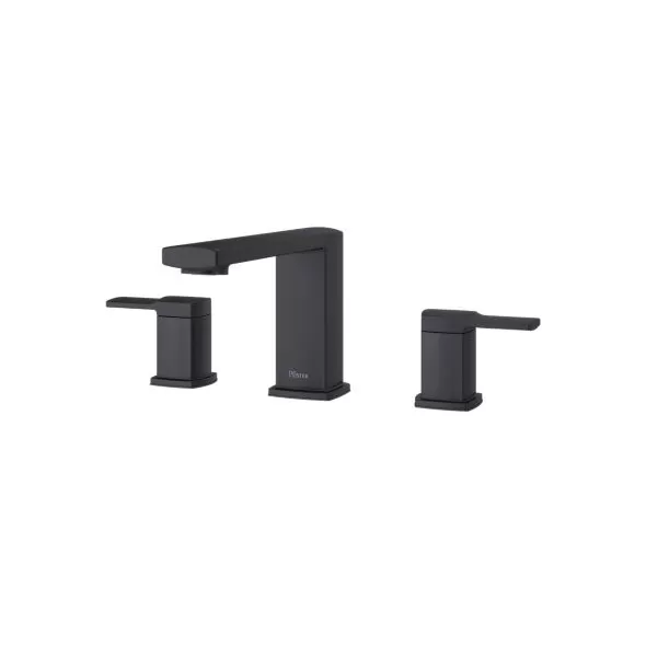 1/2" 2-15/32" x 5-23/32" Metal Matte Black 2-Handle Deckard Series Roman Tub Trim | PPFRT65DAB