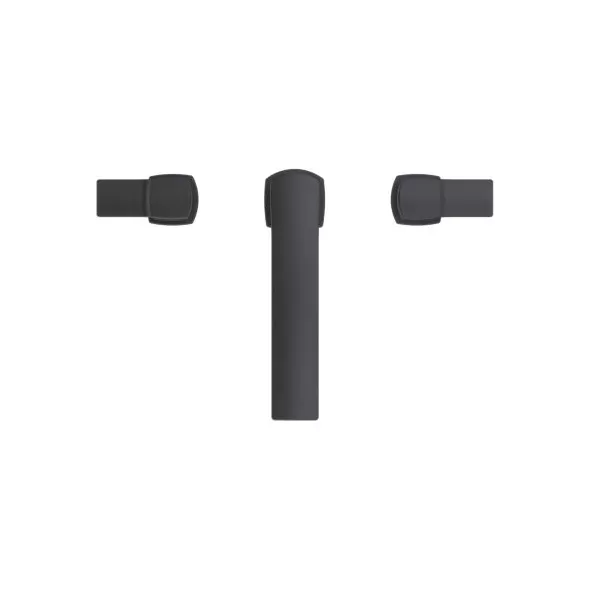1/2" 2-15/32" x 5-23/32" Metal Matte Black 2-Handle Deckard Series Roman Tub Trim | PPFRT65DAB