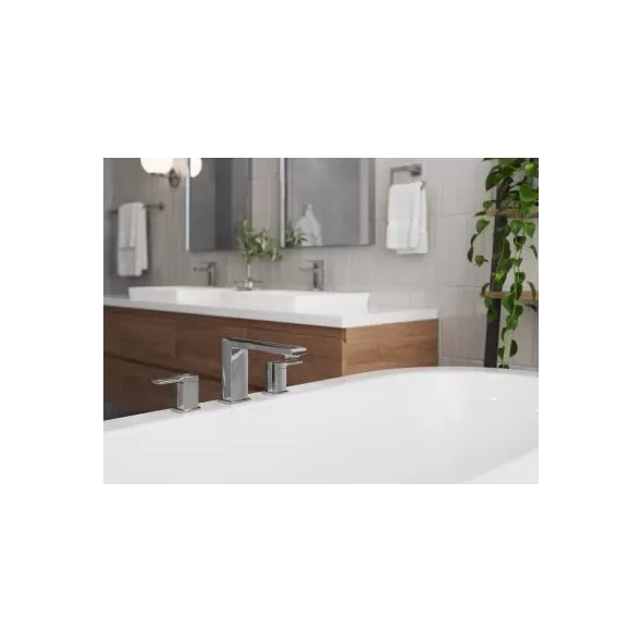 1/2" 2-15/32" x 5-23/32" Metal Polished Chrome 2-Handle Deckard Series Roman Tub Trim | PPFRT65DAC