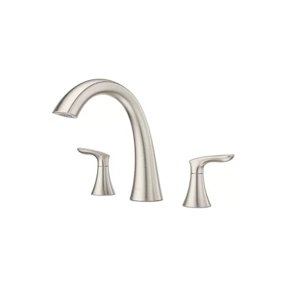 9-11/32" Metal Brushed Nickel 2-Handle Weller Series Roman Tub Trim | PPFRT65WRK