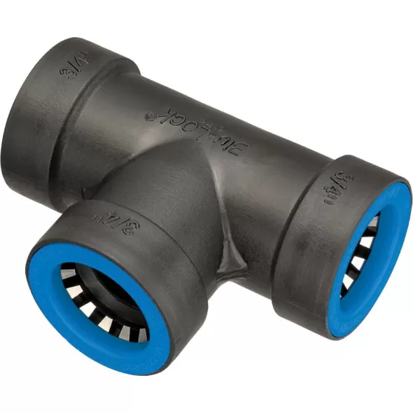 3/4" x 1/2" Push Blue Tee | BLK37373D
