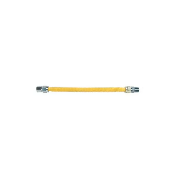 1/2" x 48" FIP x MIP Stainless Steel Yellow Flexible Gas Connector | BSSCSSC5448