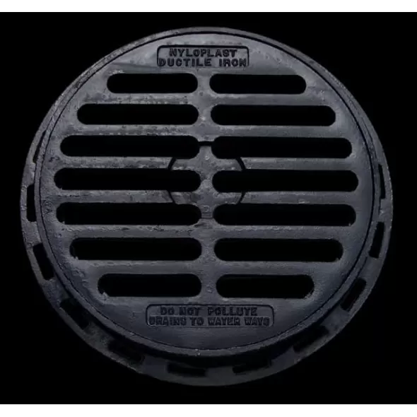 ADS Grate, Inline Round Ductile Iron Black 10" | DFE1099CGS