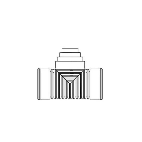 ADS Tee, Snap Corrugated HDPE Multi-Reducing Black Slip 8" | DFET0844AA