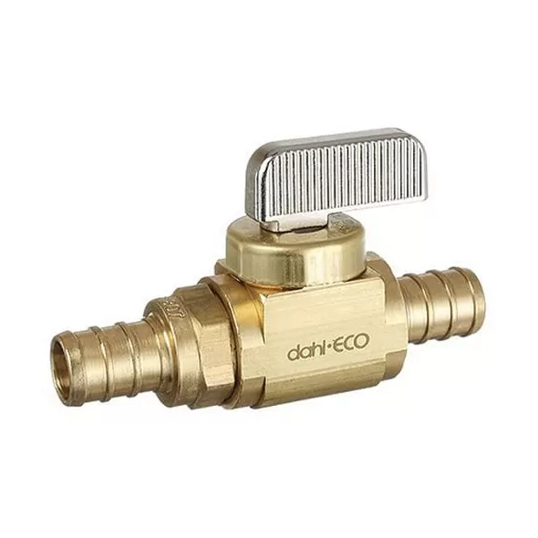 1/2" PEX Crimpex Rough Brass Lead-Free Brass Inline Straight Stop Valve | DHL521PX3PX3