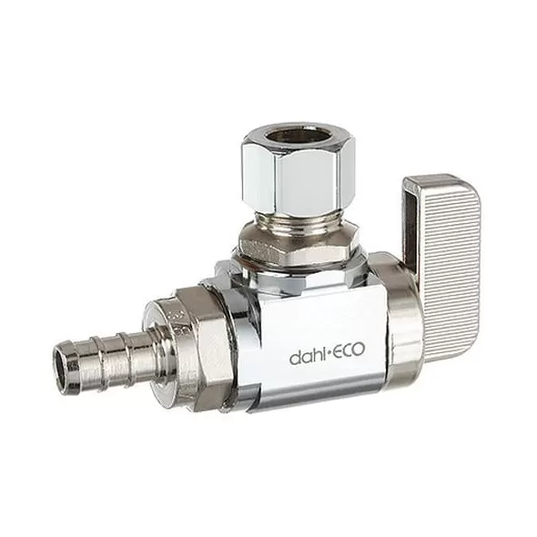 3/8" PEX Crimpex x OD Compression Chrome-Plated Lead-Free Brass Angled Stop Valve | DHL611PX231
