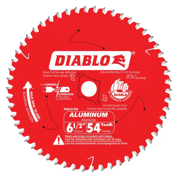 6-1/2" Aluminum For Cordless Cutting Saws Cutting Saw Blade | DSWD0654N