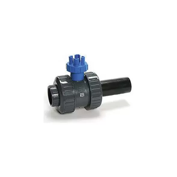 2" Spigot x FIPT PVC 160 psi HP-SC Series True Union Slo-Close Ball Valve | CNLV20111HPSC