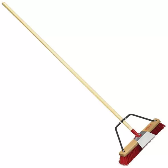 60" Wood Handle 1 Bristle Street Broom | CORBM62001