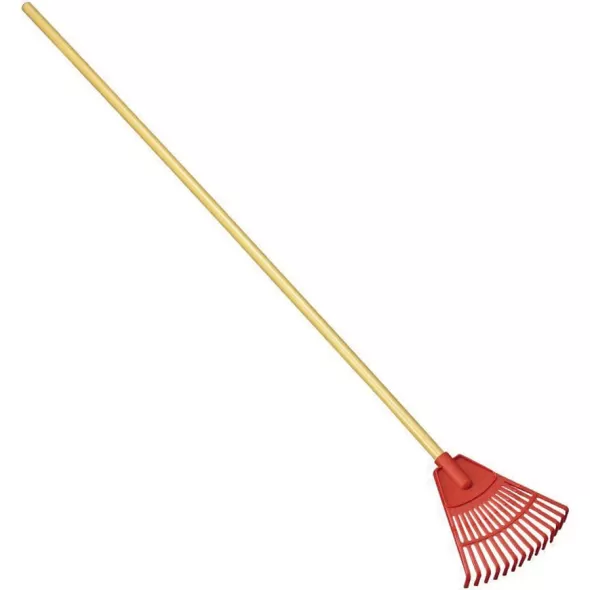 Polypropylene 42" Wood Handle 14 Tines Shrub Rake | CORRK25008