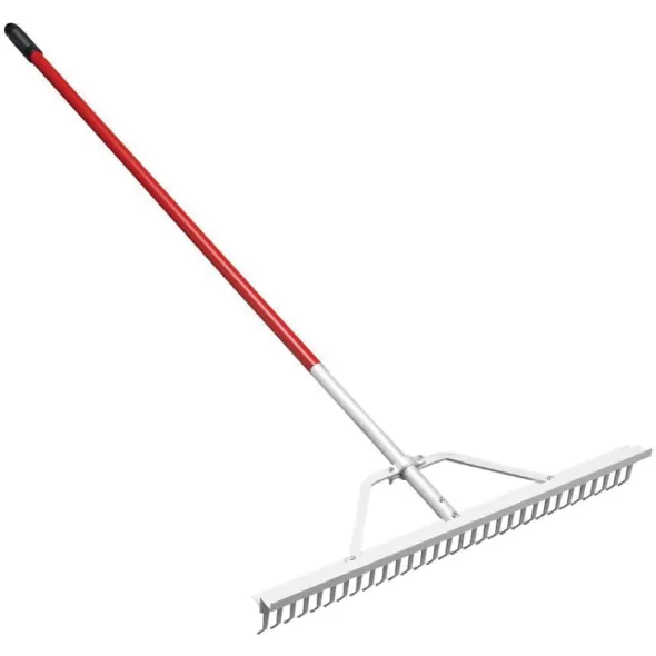Aluminum 60" Handle 30 Tines Landscape Rake | CORRK61063